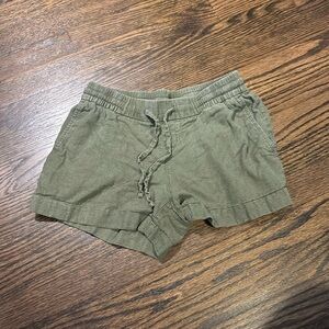 XS Army Green Old Navy Linen Shorts